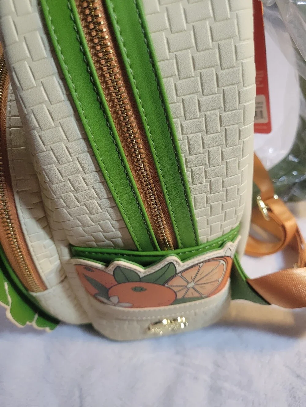One Piece Loungefly Mini Backpack And Wallet Set Nami Tangerine NWT